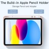 Case for iPad (A16) 11th/10th Generation (2025/2022)-Auto Sleep/Wake Cover Pencil Holder Soft Flexible Case Recoil Series for Apple iPad 10th/11th Gen (Pink)