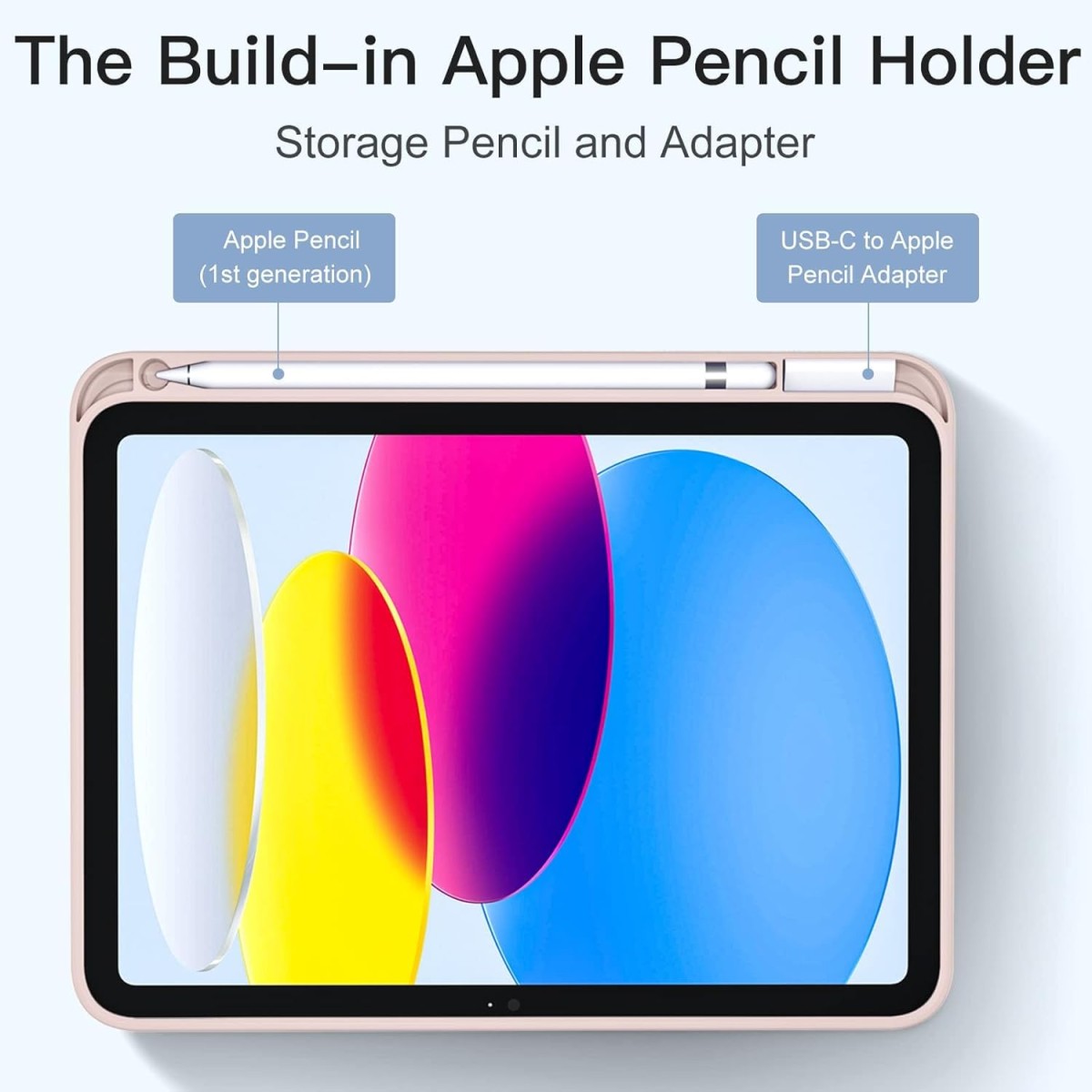 Case for iPad (A16) 11th/10th Generation (2025/2022)-Auto Sleep/Wake Cover Pencil Holder Soft Flexible Case Recoil Series for Apple iPad 10th/11th Gen (Pink)