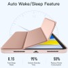Case for iPad (A16) 11th/10th Generation (2025/2022)-Auto Sleep/Wake Cover Pencil Holder Soft Flexible Case Recoil Series for Apple iPad 10th/11th Gen (Pink)