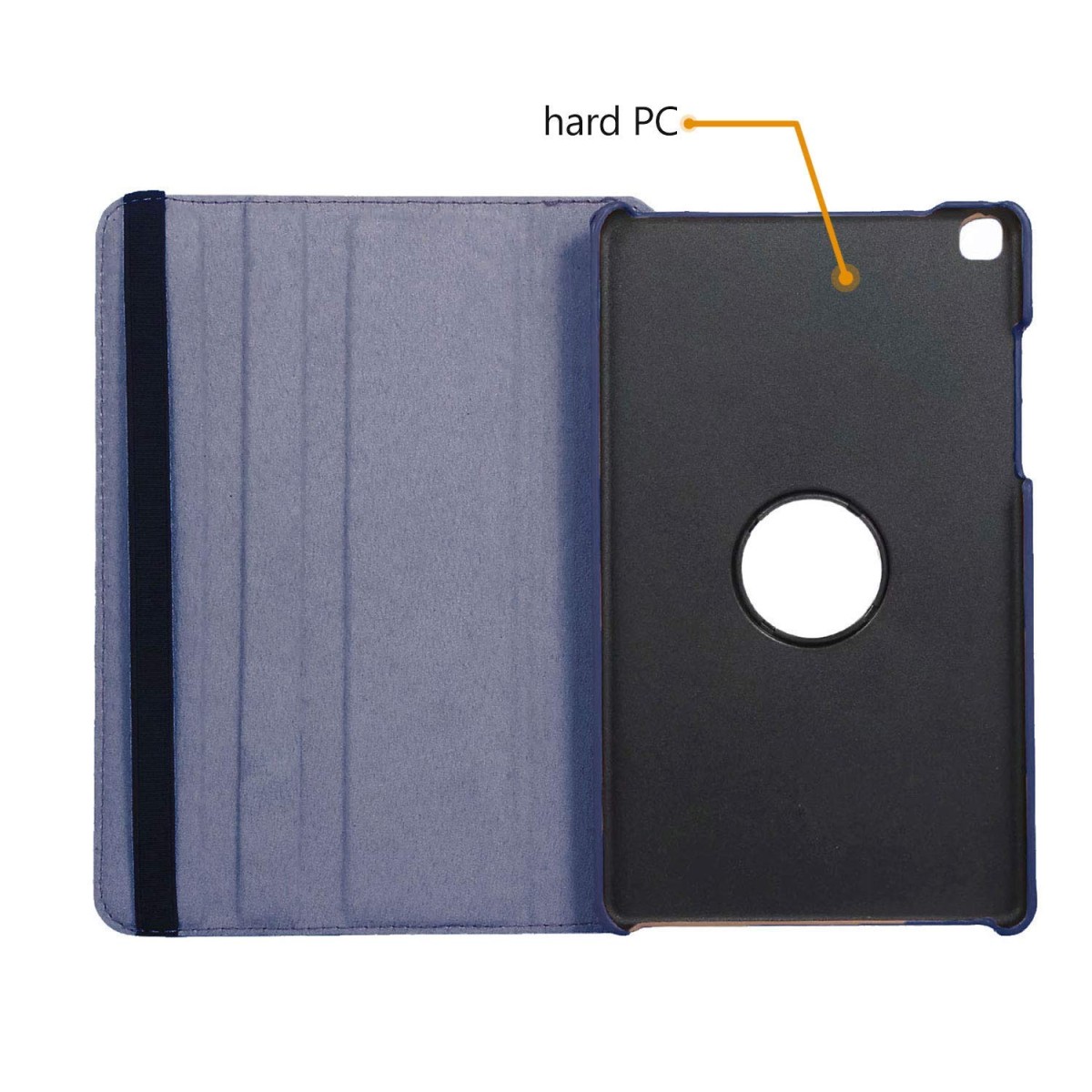 Caseous 360 Degree Rotating Leather Case Cover Stand for Samsung Galaxy Tab A 8.0 inch (2019) SM-T290, SM-T295 (Blue)