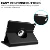 Caseous 360 Rotate Synthetic Leather Flip Cover Case for Apple iPad Air 1st Gen (A1474, A1475, A1476) (Black)