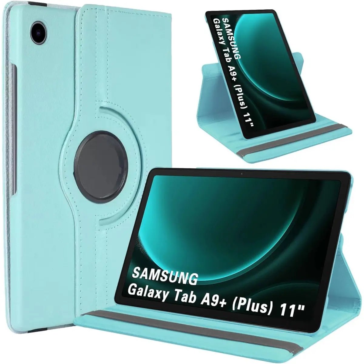 Caseous® Synthetic Leather 360 Rotating Flip Back Cover Case for Samsung Galaxy Tab E (9.6 Inch) SM- T560, T561,T565, T567V (Pink)