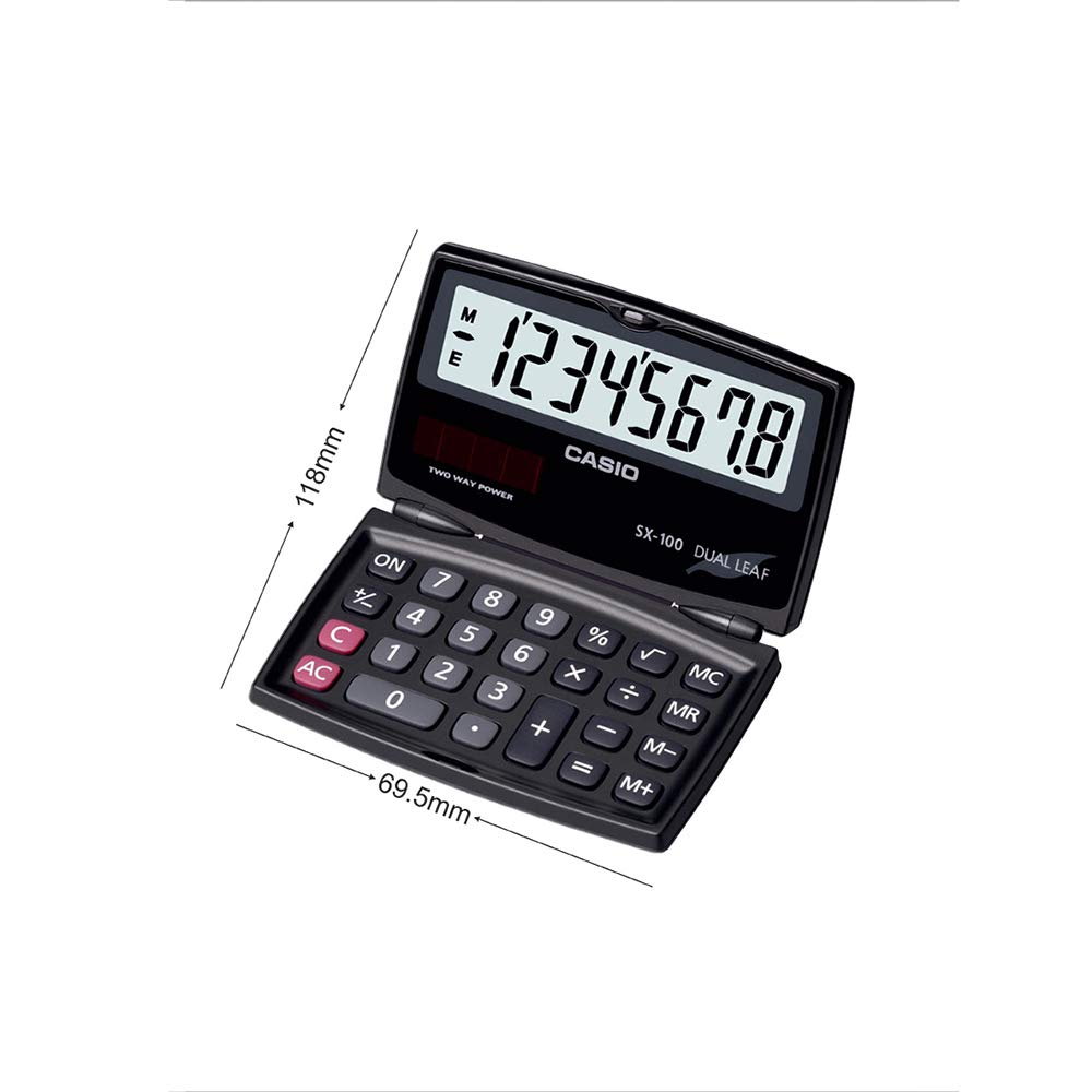 Casio DJ-220D Plus 300 Steps Check & Correct Premium Basic Calculator with Metallic Faceplate & Bigger Screen/Keys (12 Digit), Silver and Black