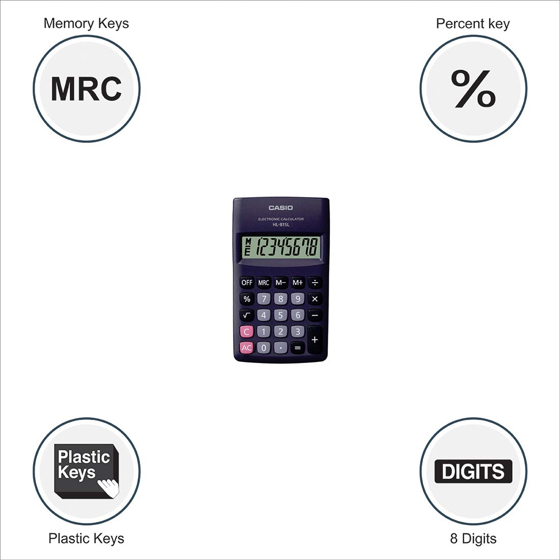 Casio HL-815L Portable Calculator Casio HL-815L Portable Calculator