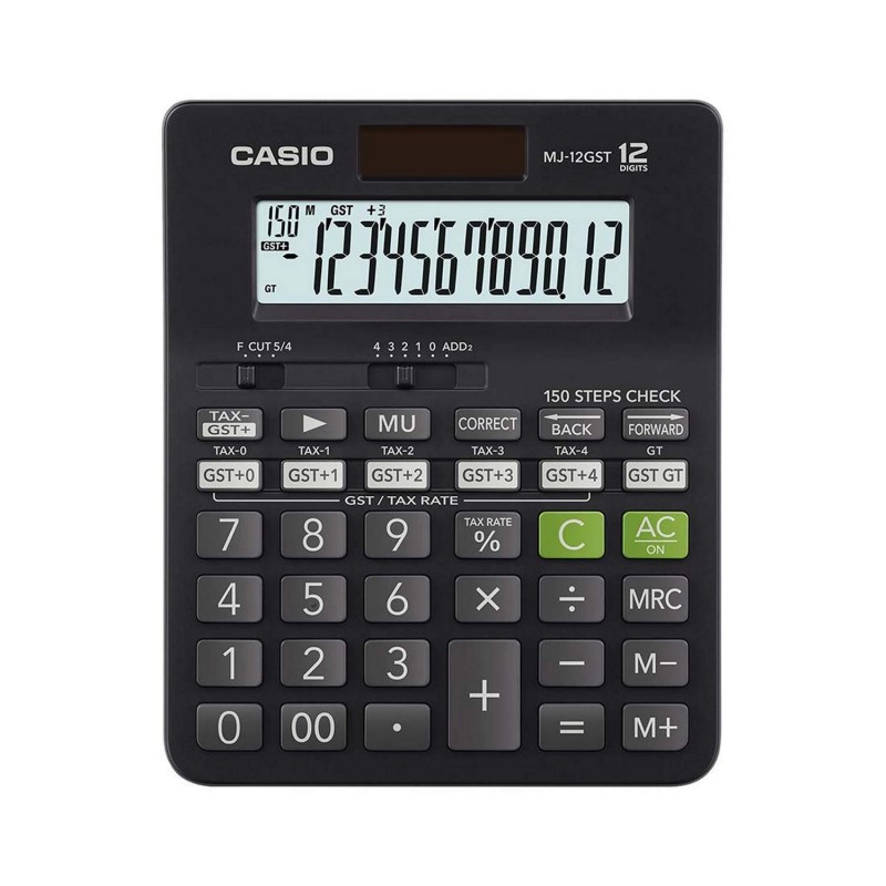 Casio MJ-12GST GST Calculator (Black)