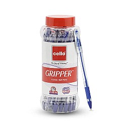 Cello Gripper Ball Pen | Jar of 25 | Blue Ball Pens | Smooth writing Ball Pens 