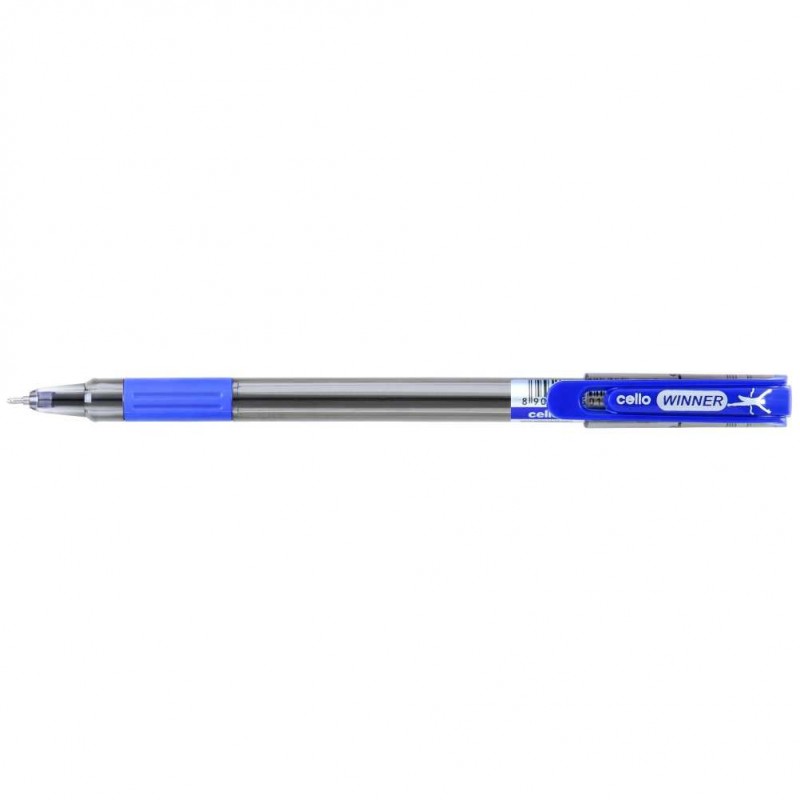 Cello Winner Ball Pen Set | Blue Ball Pen - Pack of 60 | Elasto Grip & 0.7MM Fine Tip for Fast Writing