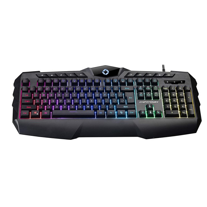 CHIPTRONEX Kranos RGB Backlit Gaming Keyboard LED 104 Keys USB Ergonomic Wrist Rest Keyboard 10 Multimedia Keys 7 RGB Color Modes CHIPTRONEX Kranos RGB Backlit Gaming Keyboard LED 104 Keys USB Ergonomic Wrist Rest Keyboard 10 Multimedia Keys 7 RGB Color Modes