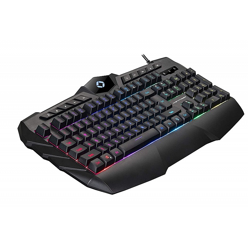 CHIPTRONEX Kranos RGB Backlit Gaming Keyboard LED 104 Keys USB Ergonomic Wrist Rest Keyboard 10 Multimedia Keys 7 RGB Color Modes