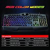 CHIPTRONEX Kranos RGB Backlit Gaming Keyboard LED 104 Keys USB Ergonomic Wrist Rest Keyboard 10 Multimedia Keys 7 RGB Color Modes