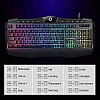 CHIPTRONEX Kranos RGB Backlit Gaming Keyboard LED 104 Keys USB Ergonomic Wrist Rest Keyboard 10 Multimedia Keys 7 RGB Color Modes