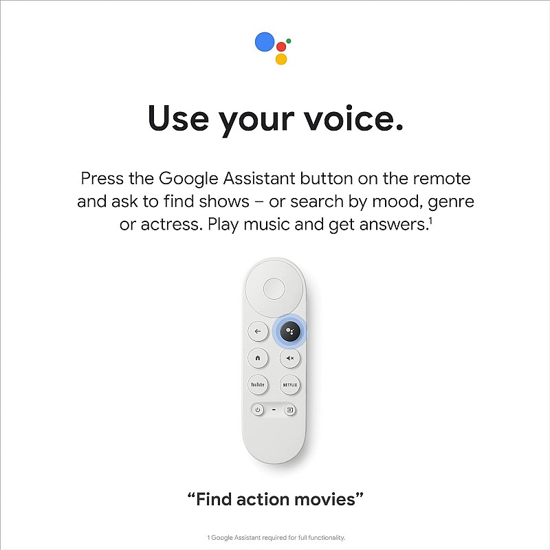 Chromecast with Google TV (HD) - Streaming Stick Entertainment On Your TV with Voice Search - Watch Movies, Shows, and Live TV in 1080p HD - Snow