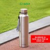 Clazkit Stainless Steel Water Bottle, 1000 ml - Single-Walled, Spill-Proof, Food Grade Steel | Fridge, Office, School, Travel, Gym, Car (Silver)