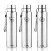 Clazkit Stainless Steel Water Bottle, 1000 ml - Single-Walled, Spill-Proof, Food Grade Steel | Fridge, Office, School, Travel, Gym, Car (Silver)