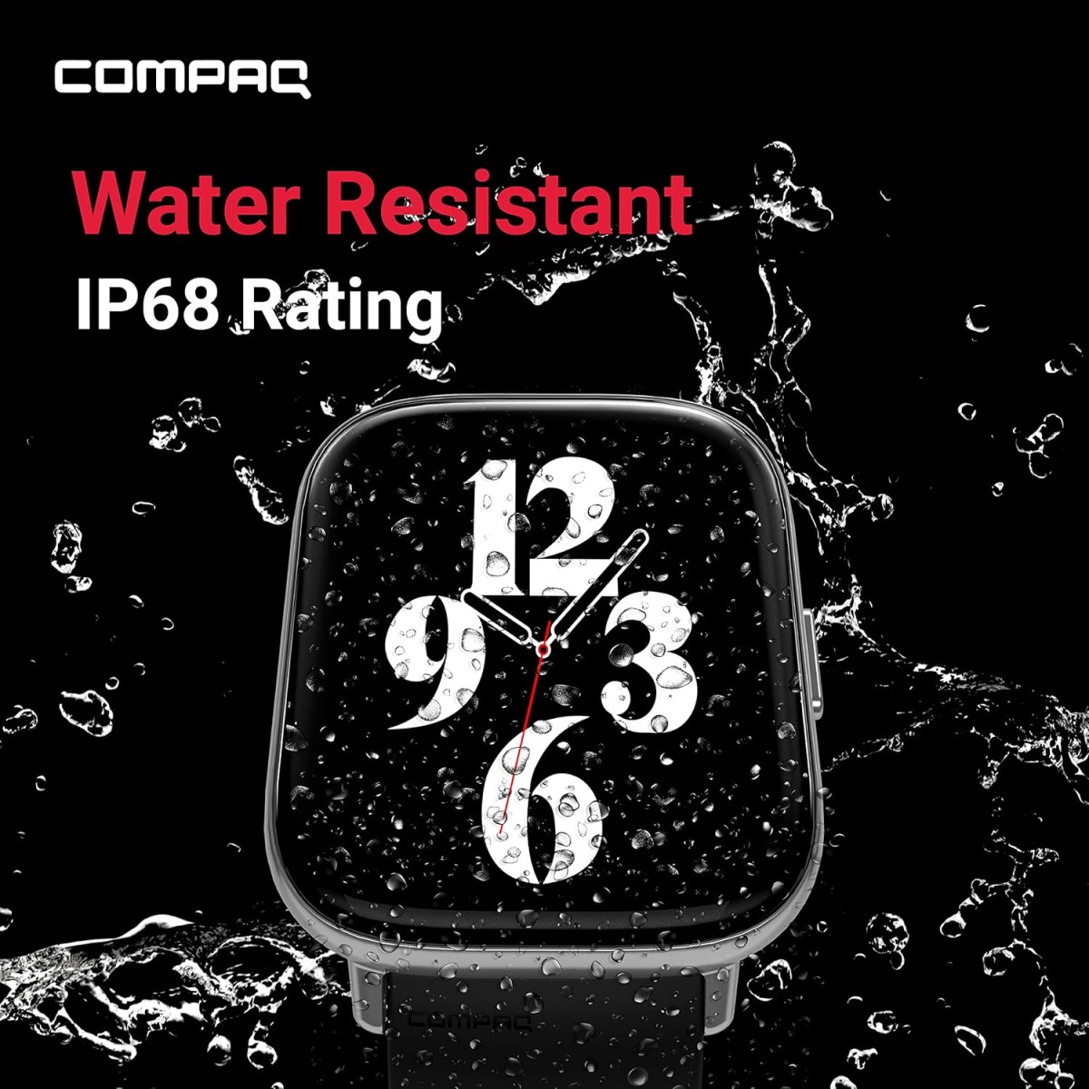 Compaq Q Watch Balance Series with 1.69" HD Display| Instant Messaging Notification| Blood Pressure Monitoring|Heart Rate Monitoring| Sleep Monitoring | Smartwatch (Unboxed)