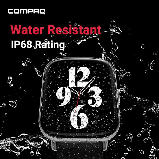 Compaq Q Watch Balance Series with 1.69" HD Display| Instant Messaging Notification| Blood Pressure Monitoring|Heart Rate Monitoring| Sleep Monitoring | Smartwatch (Black)