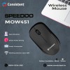 Consistent Speedoo Wireless Mouse 2.4G Portable Mobile Optical Office Mouse with USB MOW451 (Black+White)