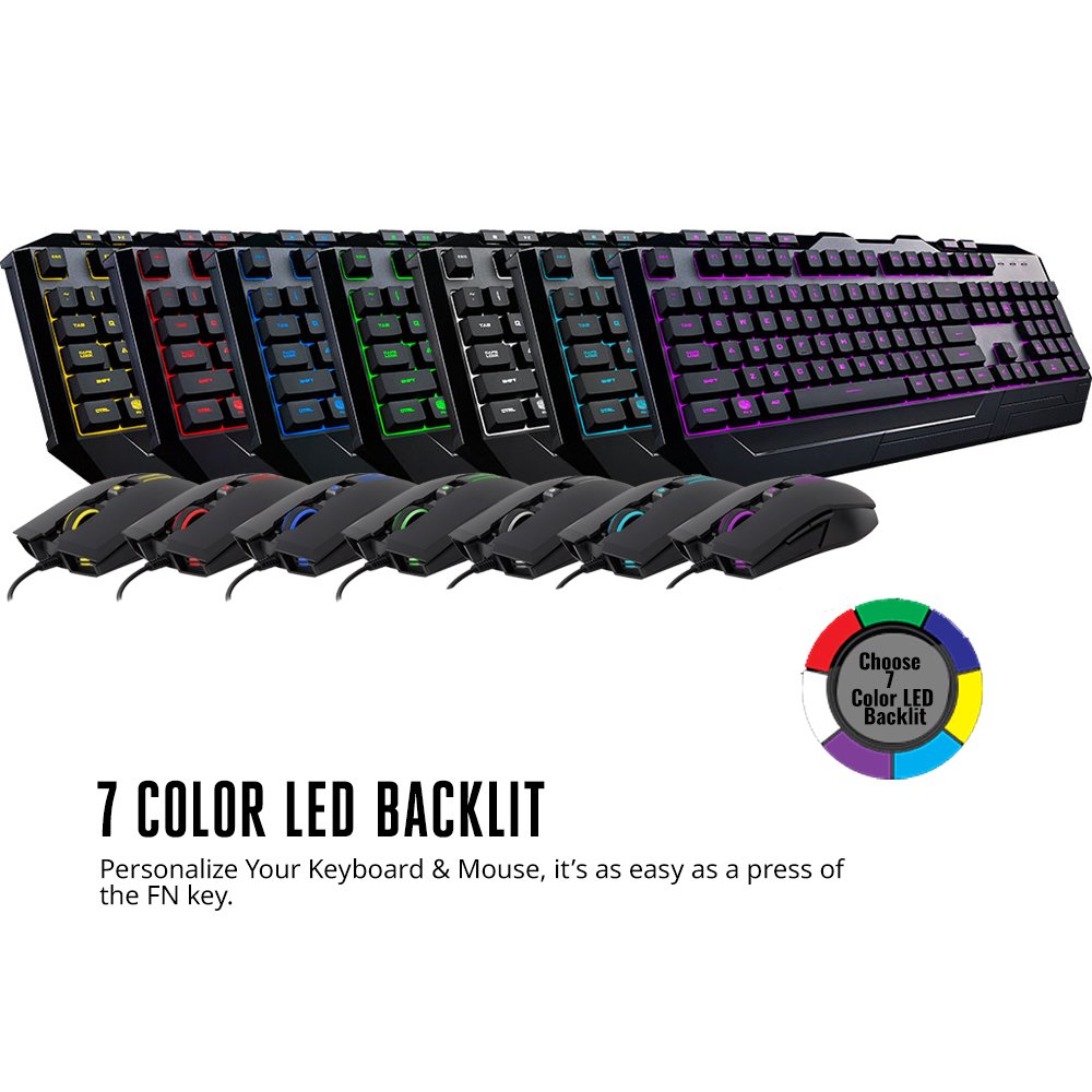 Cooler Master Devastator 3 Gaming Keyboard & Mouse Combo 7 Color Mode
