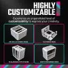 Cooler Master QUBE 500 Flatpack White Small High Airflow Mid-Tower ATX Customizable Gaming PC Case, Tempered Glass, Vertical GPU Mount, USB-C, Carrying Handle, Gem Mini (Q500-WGNN-S00)