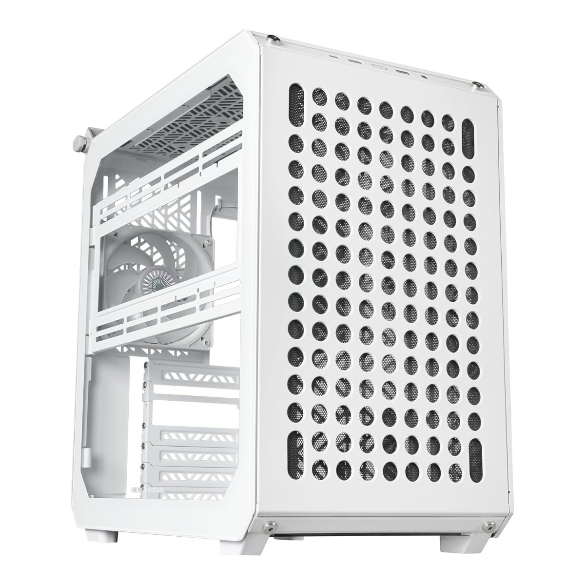Cooler Master QUBE 500 Flatpack White Small High Airflow Mid-Tower ATX Customizable Gaming PC Case, Tempered Glass, Vertical GPU Mount, USB-C, Carrying Handle, Gem Mini (Q500-WGNN-S00) Cooler Master QUBE 500 Flatpack White Small High Airflow Mid-Tower ATX Customizable Gaming PC Case, Tempered Glass, Vertical GPU Mount, USB-C, Carrying Handle, Gem Mini (Q500-WGNN-S00)