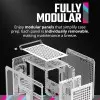 Cooler Master QUBE 500 Flatpack White Small High Airflow Mid-Tower ATX Customizable Gaming PC Case, Tempered Glass, Vertical GPU Mount, USB-C, Carrying Handle, Gem Mini (Q500-WGNN-S00)