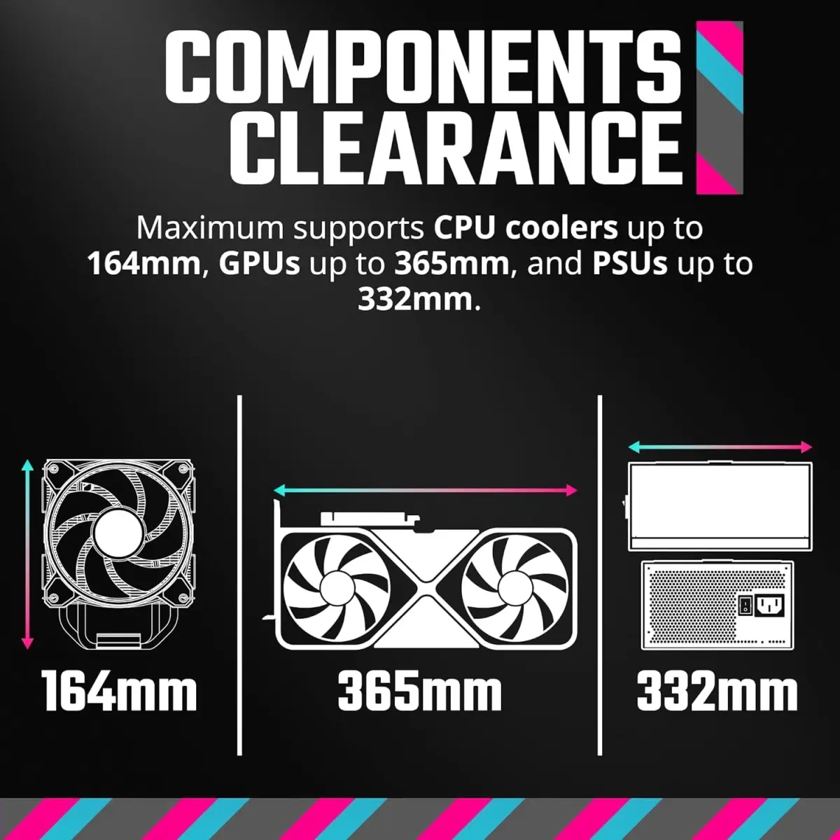 Cooler Master QUBE 500 Flatpack White Small High Airflow Mid-Tower ATX Customizable Gaming PC Case, Tempered Glass, Vertical GPU Mount, USB-C, Carrying Handle, Gem Mini (Q500-WGNN-S00)