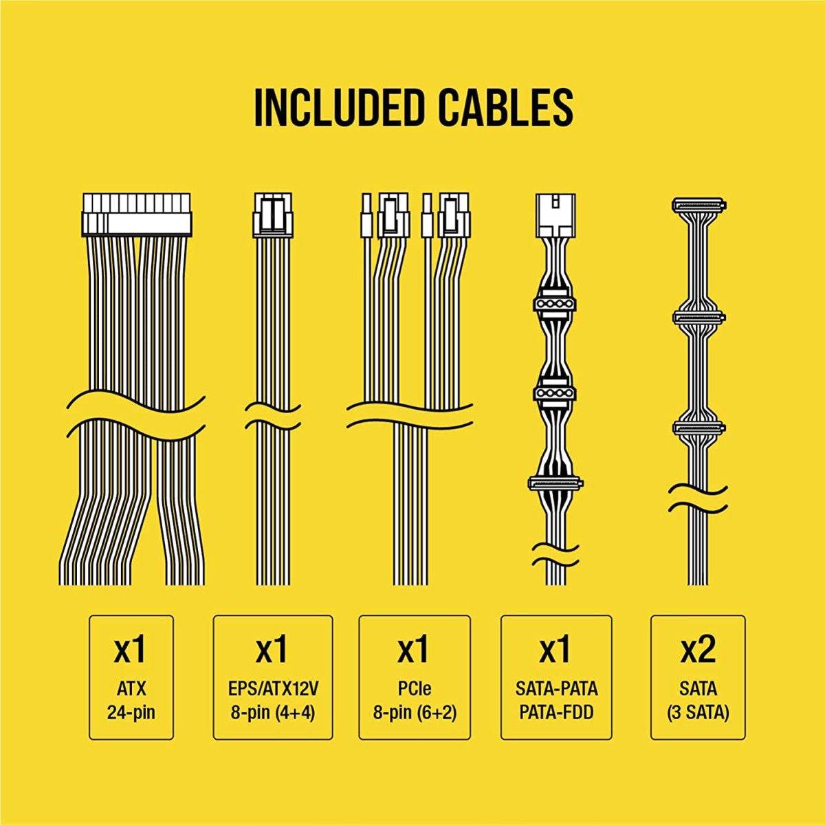 Corsair CV650 CV Series 80 Plus Bronze Certified 650 Watt Non-Modular Power Supply-Black