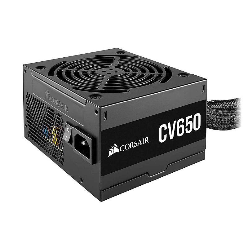 Corsair CV650 CV Series 80 Plus Bronze Certified 650 Watt Non-Modular Power Supply-Black