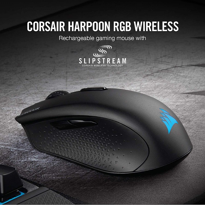 Corsair Harpoon Pro RGB FPS/MOBA Gaming Wired Mouse 12000 DPI Optical Black