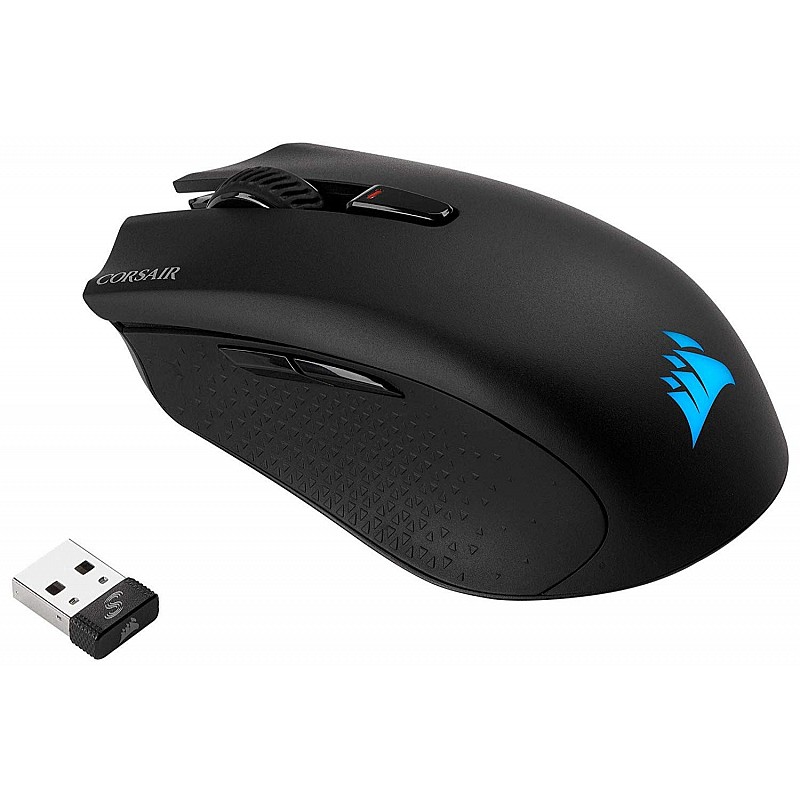 Corsair Harpoon RGB Wireless Gaming Mouse-Backlit RGB LED, 10000 DPI, Optical - Black