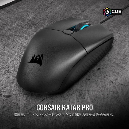 Corsair Katar Pro Wireless, Lightweight FPS/MOBA Bluetooth, Wi-Fi Gaming Mouse with Slipstream Technology, Compact Symmetric Shape, 10000 DPI (Black)