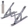 Cosmic Byte Adjustable Aluminum Portable Laptop Rack Stand for Upto 17" laptops, (Dark Grey)