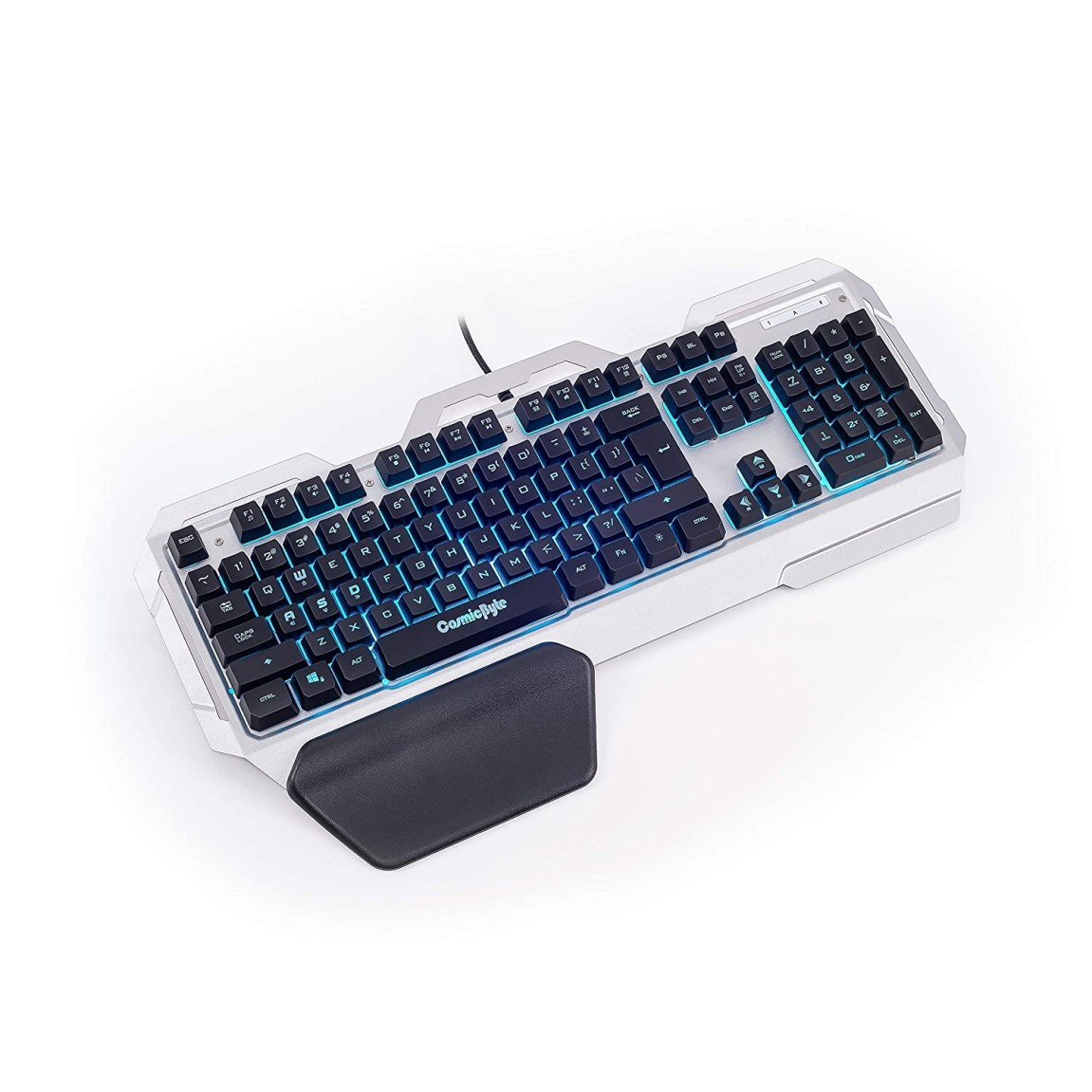 Cosmic Byte CB-GK-06 Galactic Wired Gaming Keyboard with Aluminium Body, 7 Black Silver