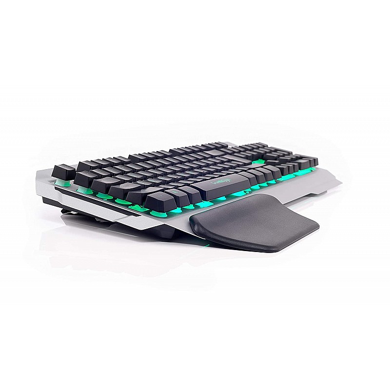 Cosmic Byte CB-GK-06 Galactic Wired Gaming Keyboard with Aluminium Body, 7  Black Silver