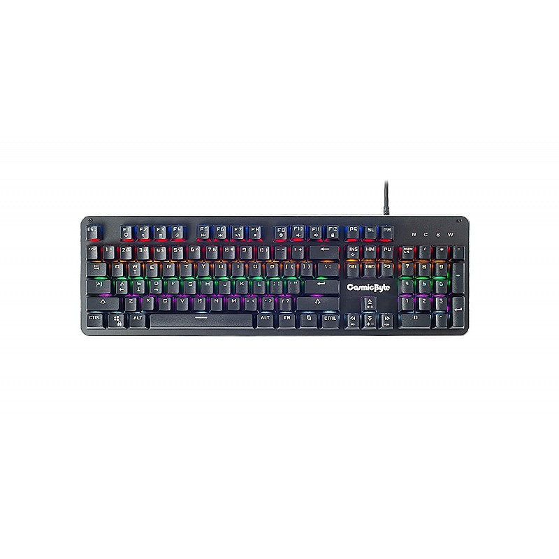 Cosmic Byte CB-GK-12 Neon Rainbow Mechanical Keyboard with Blue Switch