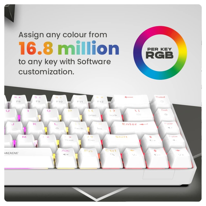 Cosmic Byte CB-GK-36 Artemis 68Key Per Key RGB Wired Mechanical Keyboard with Outemu Swappable Blue Switches and Software (White) Cosmic Byte CB-GK-36 Artemis 68Key Per Key RGB Wired Mechanical Keyboard with Outemu Swappable Blue Switches and Software (White)