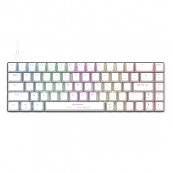 Cosmic Byte CB-GK-36 Artemis 68Key Per Key RGB Wired Mechanical Keyboard with Outemu Swappable Blue Switches and Software (White)