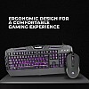 Cosmic Byte Dark Matter Gaming Keyboard and Mouse Combo, 3 Color LED Backlight, Upto 2400 DPI 5 Button LED Mouse (Black)