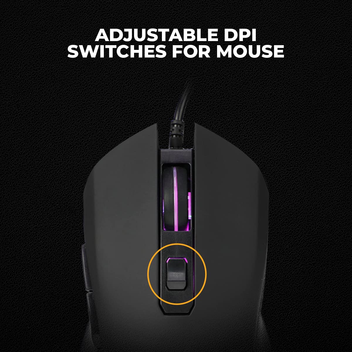 Cosmic Byte Dark Matter Gaming Keyboard and Mouse Combo, 3 Color LED Backlight, Upto 2400 DPI 5 Button LED Mouse (Black)