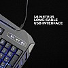 Cosmic Byte Dark Matter Gaming Keyboard and Mouse Combo, 3 Color LED Backlight, Upto 2400 DPI 5 Button LED Mouse (Black)