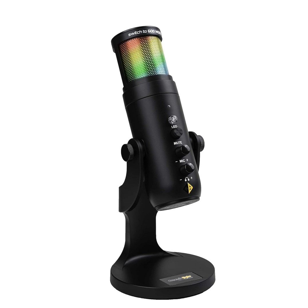 Cosmic Byte Desk Arm Mount with POP Filter for Deimos RGB Microphone, Microphone not Included (Black)