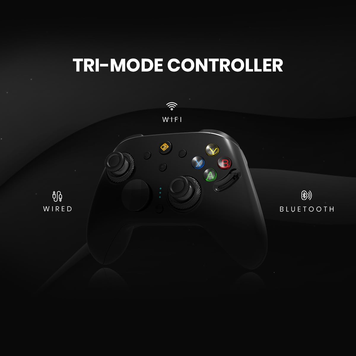Cosmic Byte Eclipse Tri-Mode Controller | Hall Effect Triggers with Trigger Locks | Adjustable Force TMR Joysticks | 6-Axis Gyro | HD Voice Coil Vibration | Macro Back Buttons | PC/Android/iOS