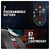 Cosmic Byte Firestorm RGB Wired Gaming Mouse, 67 Grams, 12400DPI, 1000Hz Polling, Pixart 3327 Sensor, 10M Switches, Paracord Cable, Software Support Upgraded PTFE Feet (Black)