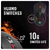 Cosmic Byte Firestorm RGB Wired Gaming Mouse, 67 Grams, 12400DPI, 1000Hz Polling, Pixart 3327 Sensor, 10M Switches, Paracord Cable, Software Support Upgraded PTFE Feet (Black)