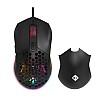 Cosmic Byte Firestorm RGB Wired Gaming Mouse, 67 Grams, 12400DPI, 1000Hz Polling, Pixart 3327 Sensor, 10M Switches, Paracord Cable, Software Support Upgraded PTFE Feet (Black)