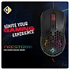 Cosmic Byte Firestorm RGB Wired Gaming Mouse, 67 Grams, 12400DPI, 1000Hz Polling, Pixart 3327 Sensor, 10M Switches, Paracord Cable, Software Support Upgraded PTFE Feet (Black)