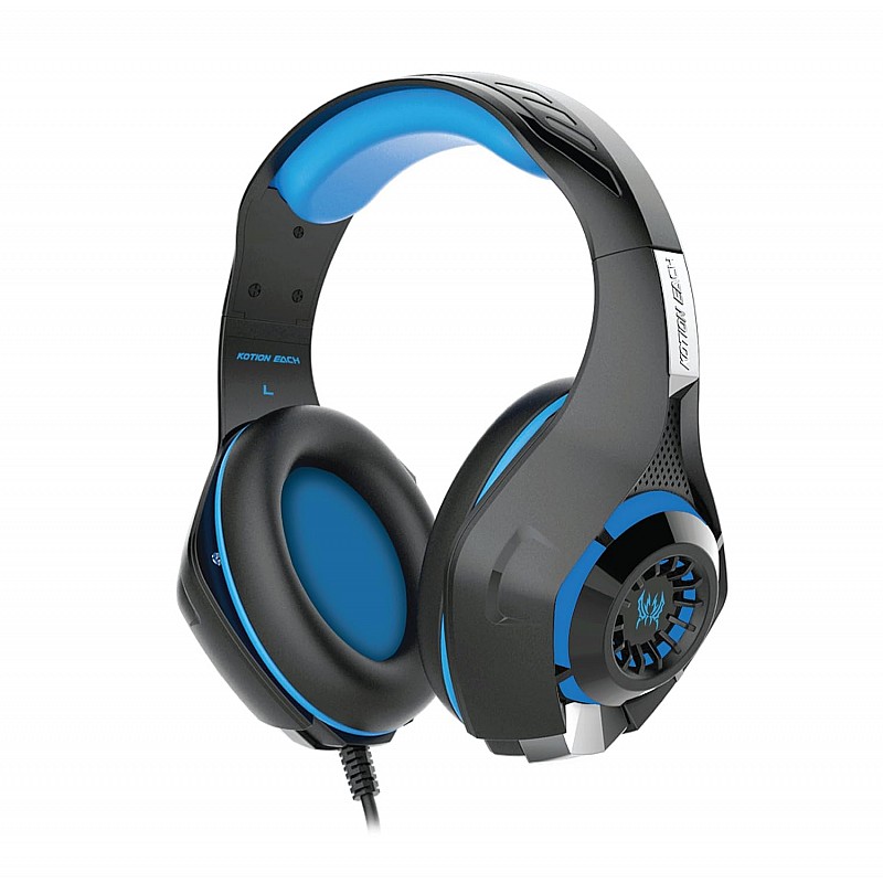 Cosmic Byte GS410 Wired Over-ear Headphones with Mic (Black/Blue, Pack Of 1)