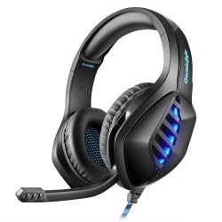 Cosmic Byte GS430 Gaming on-ear wired headphone 7 Color RGB LED with Microphone Black