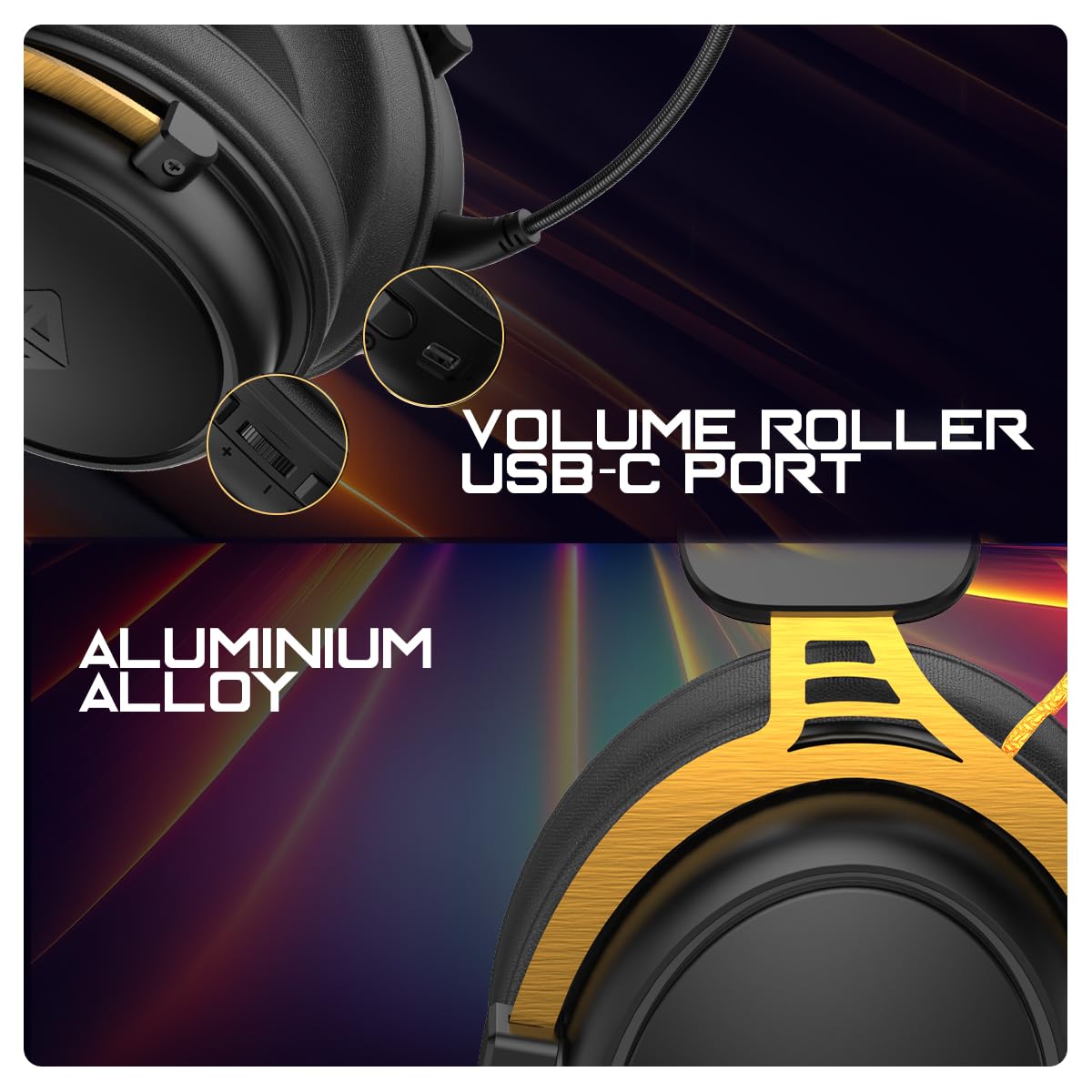 Cosmic Byte Hades 2.4Ghz Wireless + Bluetooth Headphone, Dual Mode, 20ms Latency, 100Hrs Battery Life, 53mm Driver, ENC Microphone (Black)