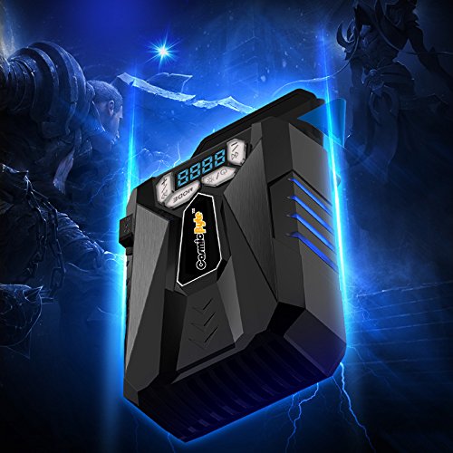 Cosmic Byte Hailstorm Laptop Vacuum Cooler with Temperature Display and Adjustable Fan Speed (Black/Blue) Cosmic Byte Hailstorm Laptop Vacuum Cooler with Temperature Display and Adjustable Fan Speed (Black/Blue)